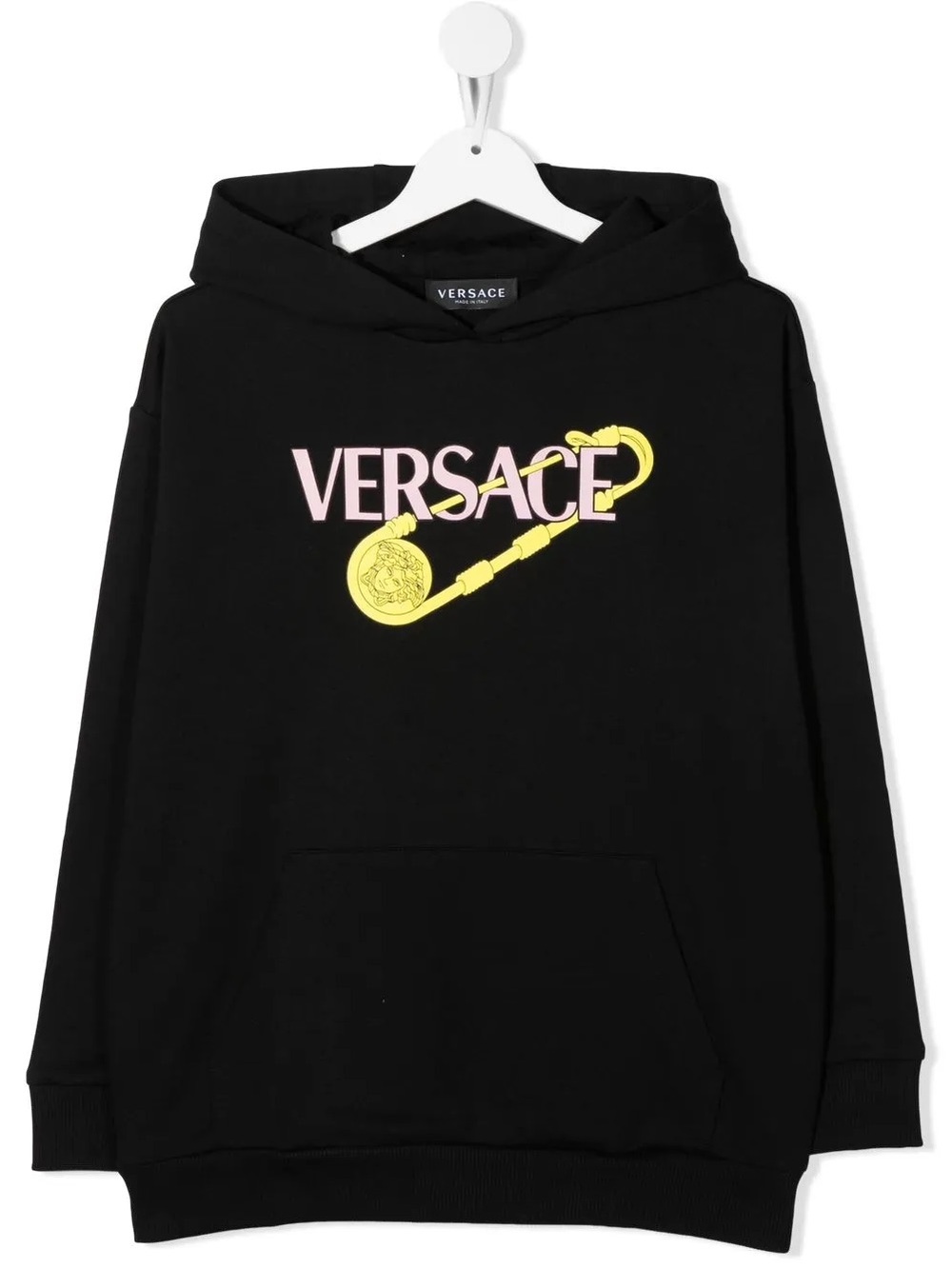 New with tags Versace Black Pin Logo Hoodie - size 8